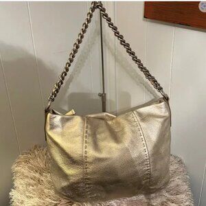 Calvin Klein metallic gold shoulder bag
